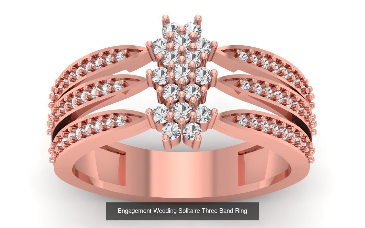 58 Engagement Wedding Women Three Band Rings Collection _51