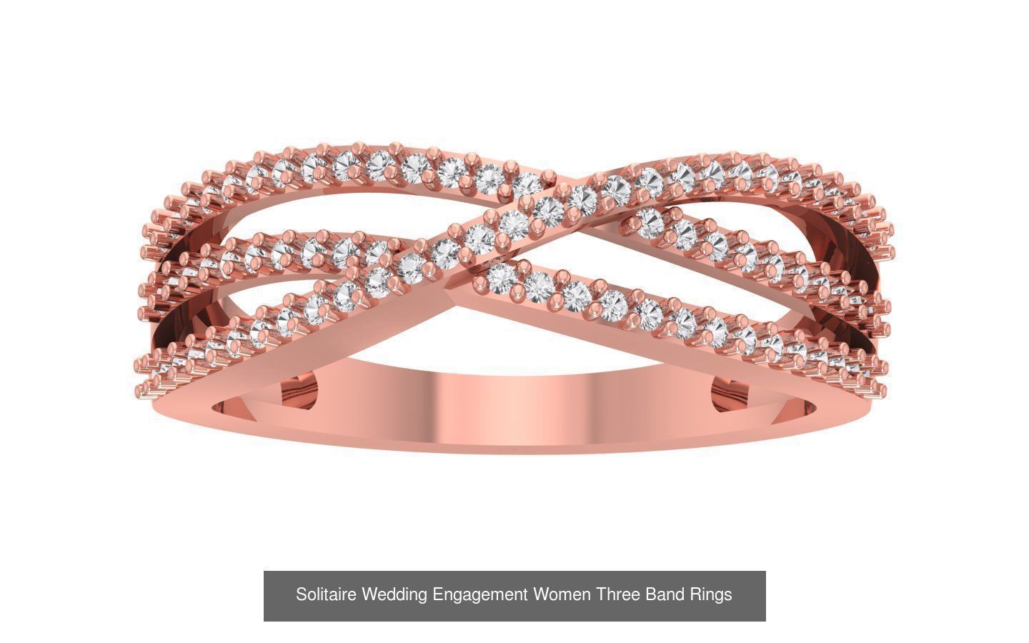 58 Engagement Wedding Women Three Band Rings Collection _45