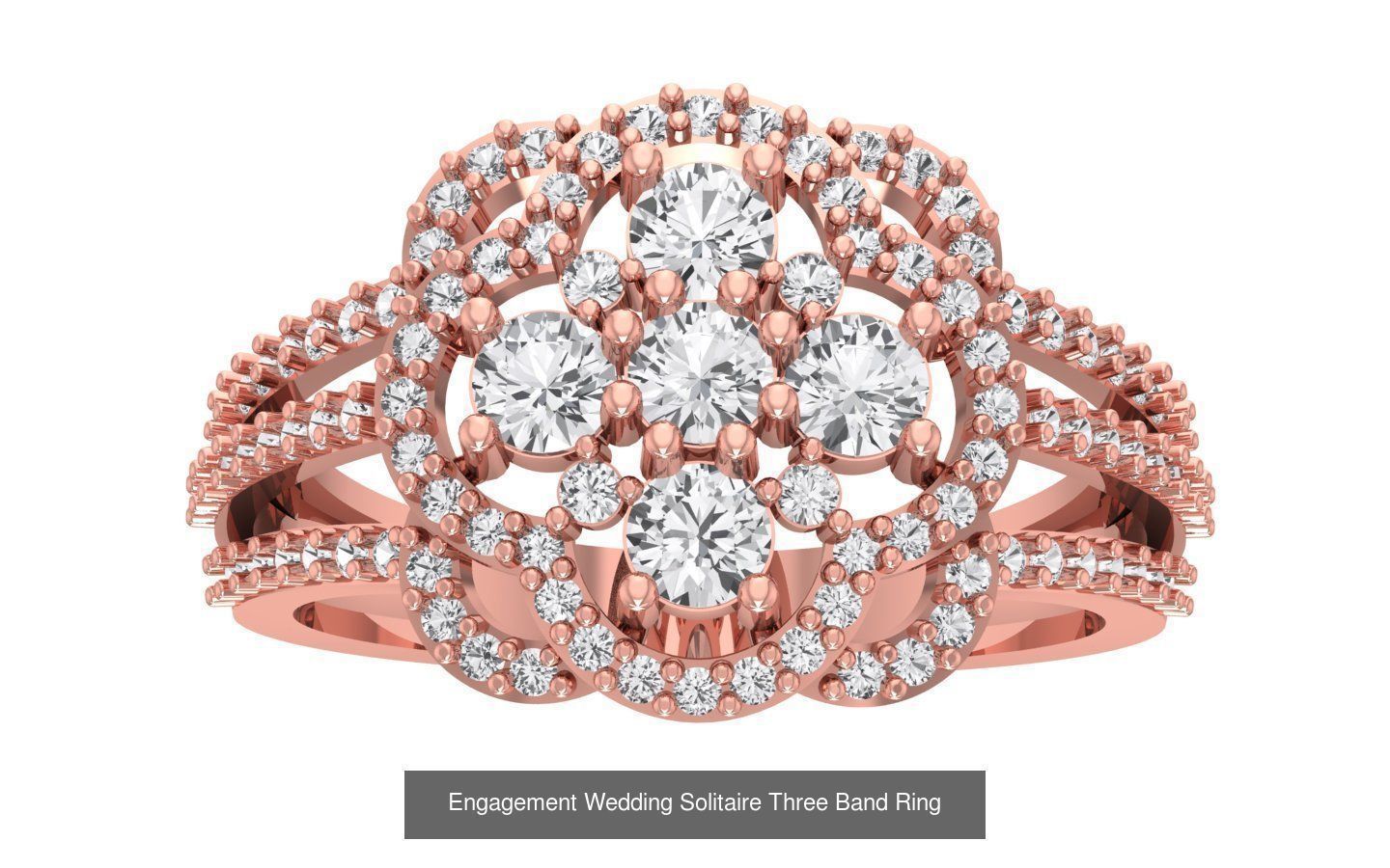 58 Engagement Wedding Women Three Band Rings Collection _47