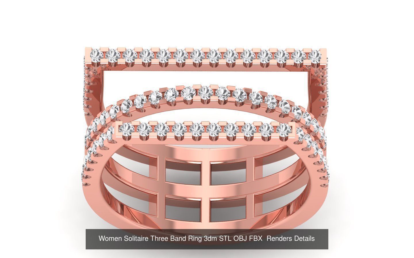 58 Engagement Wedding Women Three Band Rings Collection _15