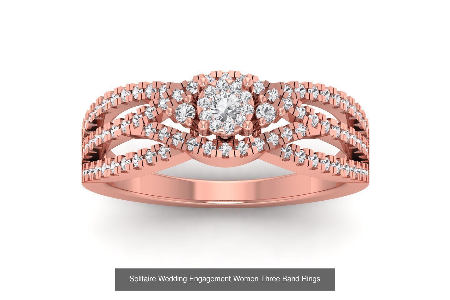 58 Engagement Wedding Women Three Band Rings Collection _43