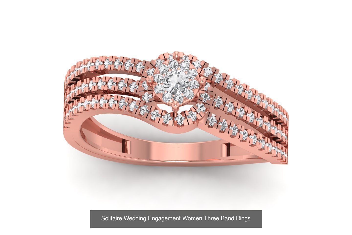 58 Engagement Wedding Women Three Band Rings Collection _41