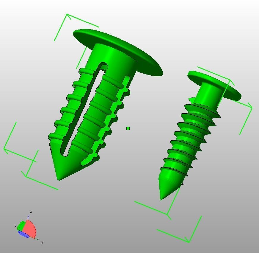 Retainer Blind Rivet Screw Type Version-03 3D print model_12