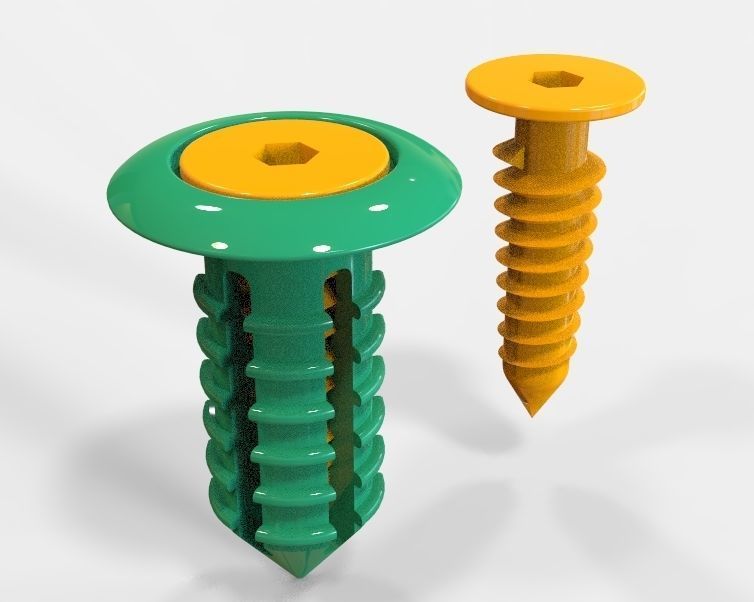 Retainer Blind Rivet Screw Type Version-03 3D print model_20