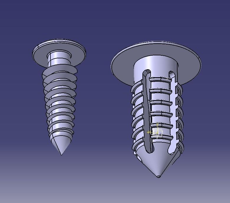 Retainer Blind Rivet Screw Type Version-03 3D print model_5