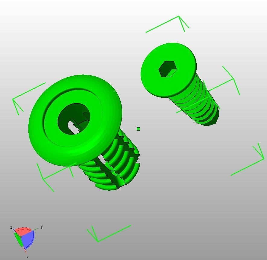 Retainer Blind Rivet Screw Type Version-03 3D print model_13