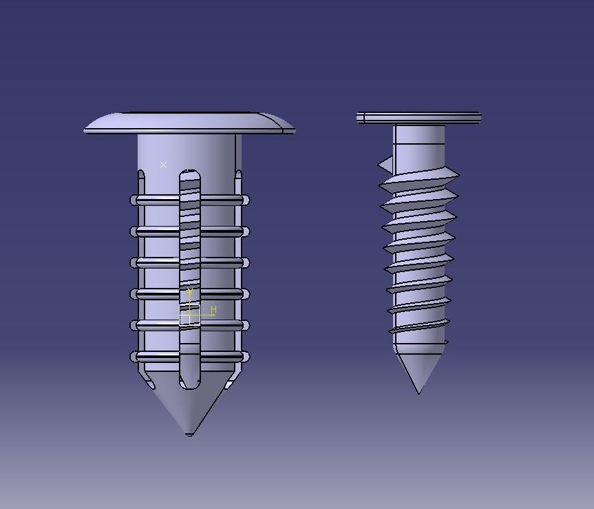 Retainer Blind Rivet Screw Type Version-03 3D print model_4