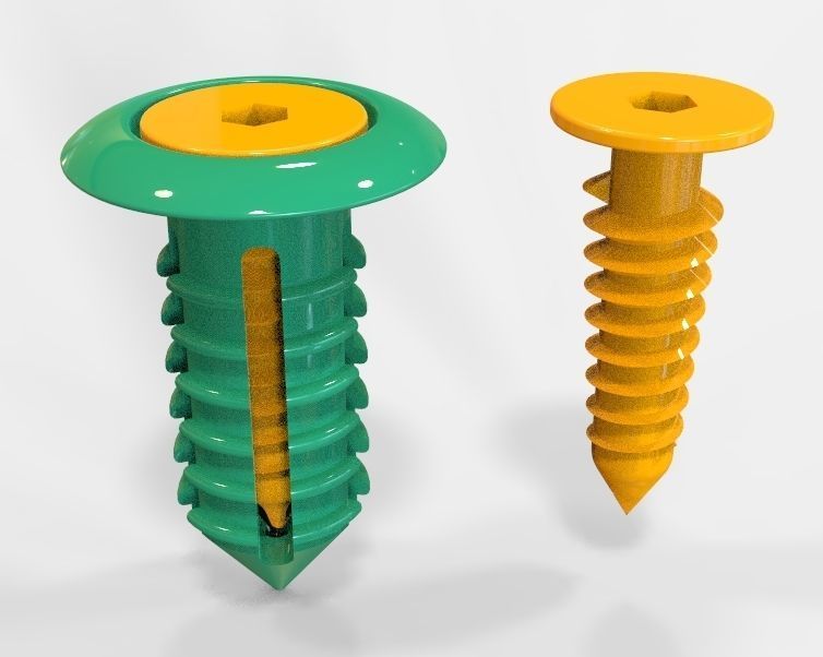 Retainer Blind Rivet Screw Type Version-03 3D print model_19