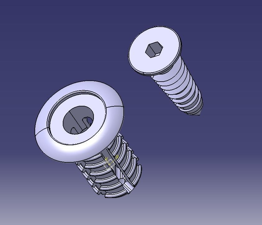 Retainer Blind Rivet Screw Type Version-03 3D print model_31