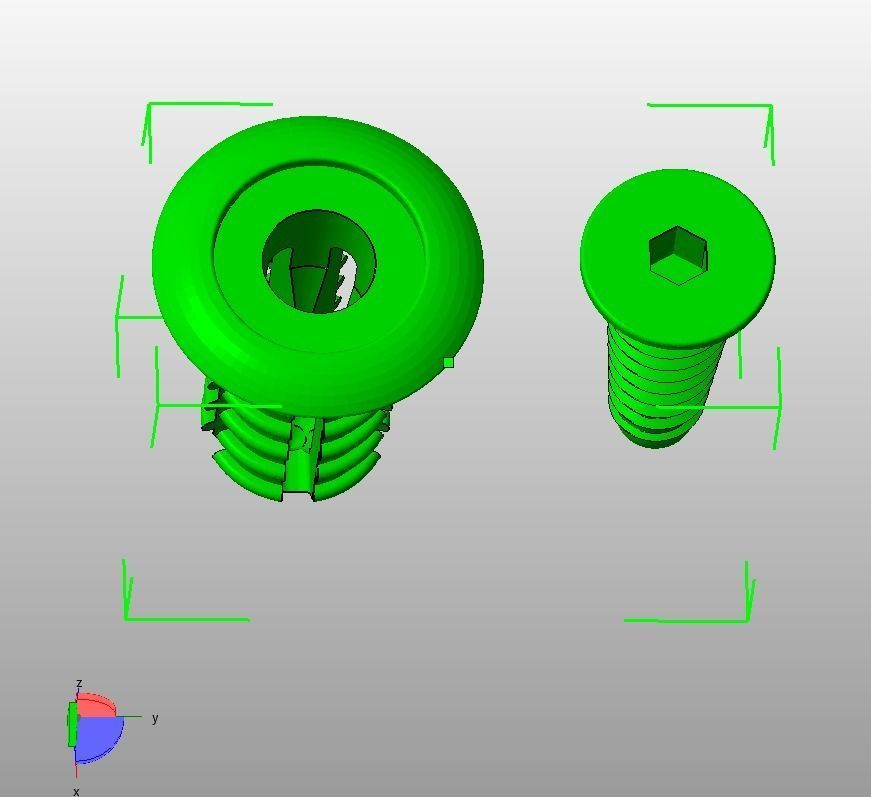 Retainer Blind Rivet Screw Type Version-03 3D print model_10