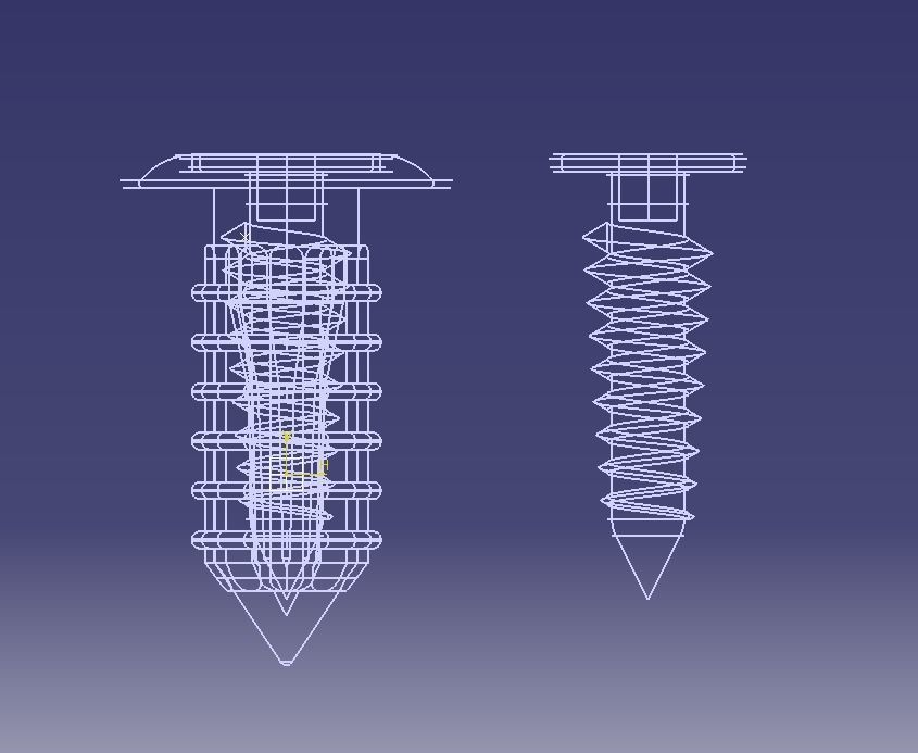 Retainer Blind Rivet Screw Type Version-03 3D print model_25