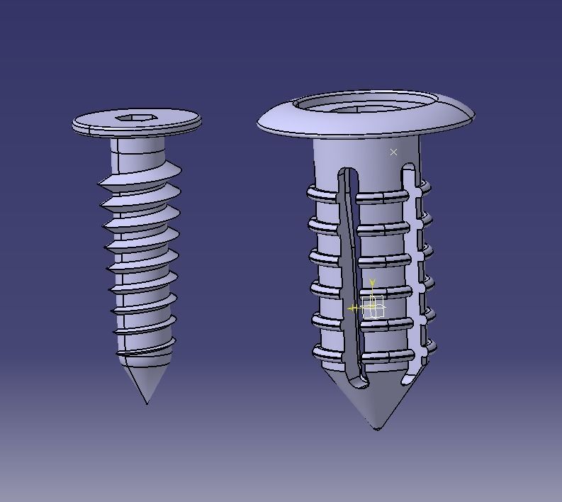 Retainer Blind Rivet Screw Type Version-03 3D print model_6