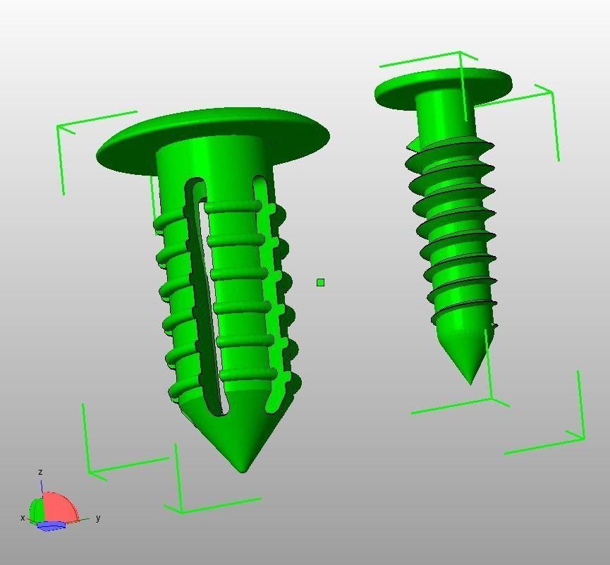 Retainer Blind Rivet Screw Type Version-03 3D print model_14