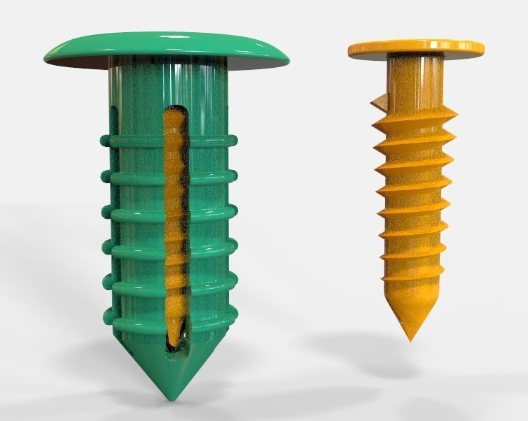 Retainer Blind Rivet Screw Type Version-03 3D print model_18