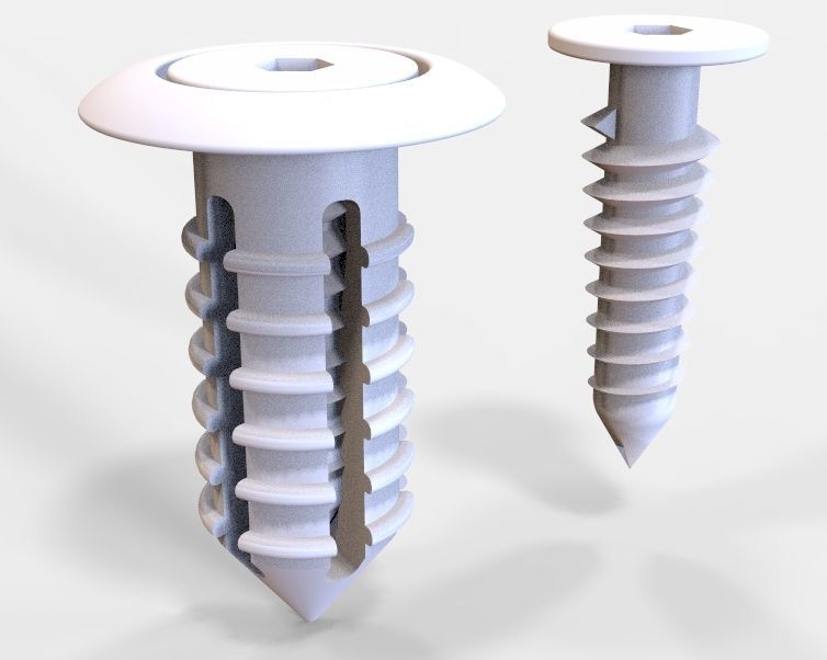 Retainer Blind Rivet Screw Type Version-03 3D print model_15