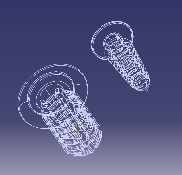 Retainer Blind Rivet Screw Type Version-03 3D print model_32