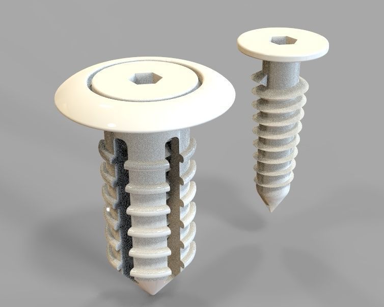 Retainer Blind Rivet Screw Type Version-03 3D print model_21