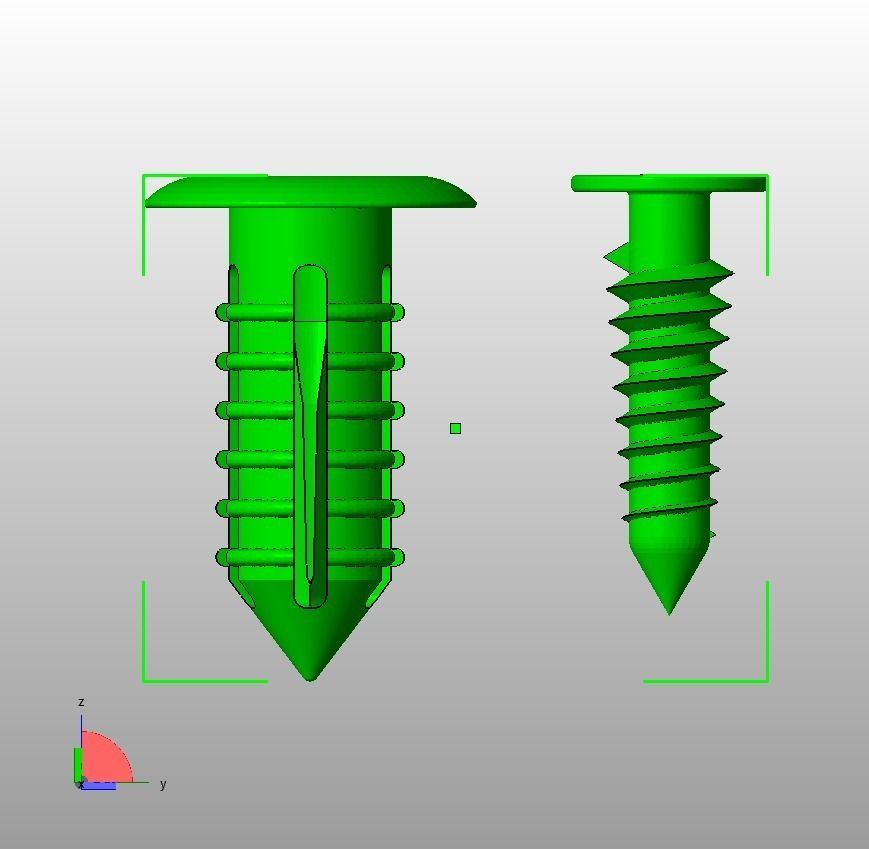 Retainer Blind Rivet Screw Type Version-03 3D print model_9