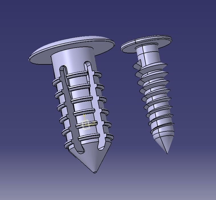 Retainer Blind Rivet Screw Type Version-03 3D print model_30