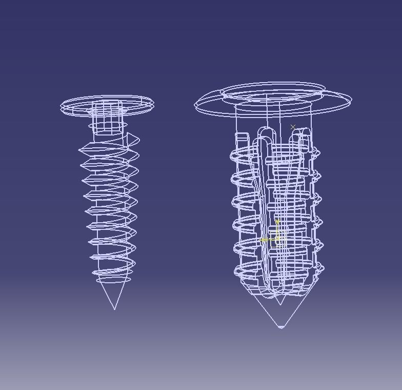 Retainer Blind Rivet Screw Type Version-03 3D print model_7