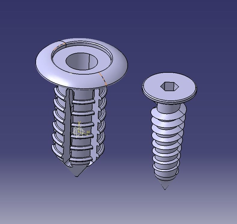 Retainer Blind Rivet Screw Type Version-03 3D print model_29