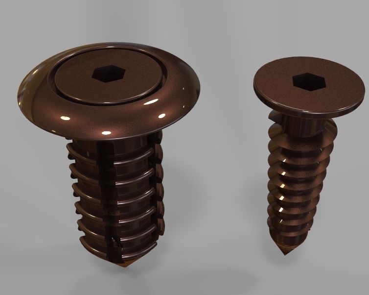 Retainer Blind Rivet Screw Type Version-03 3D print model_23