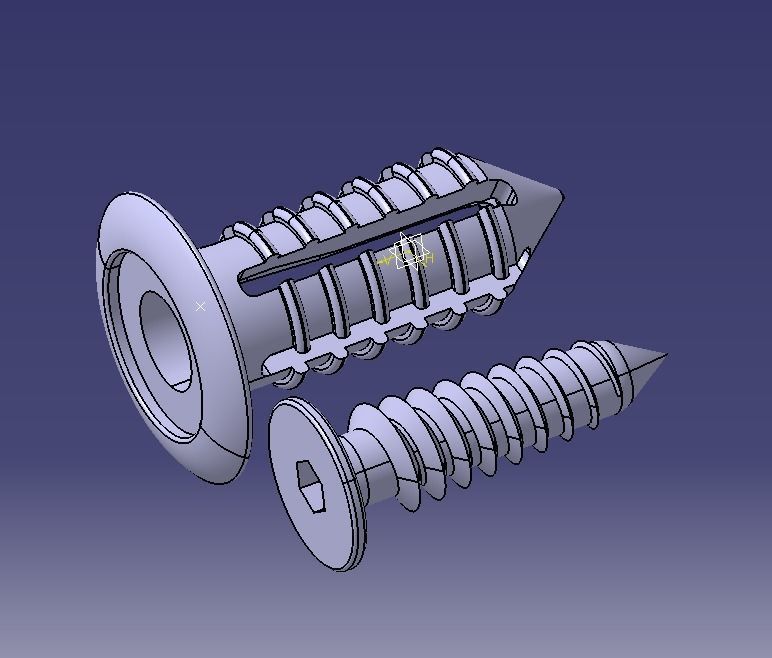 Retainer Blind Rivet Screw Type Version-03 3D print model_33