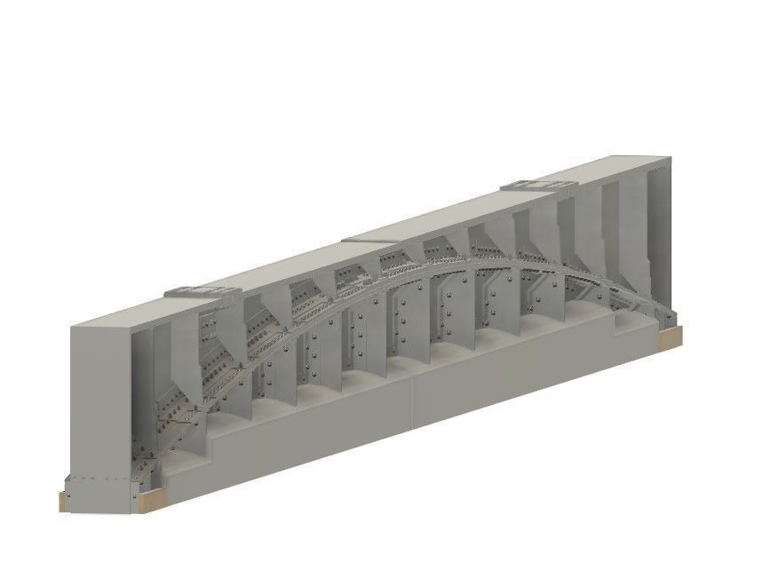 Model Railway - Bridge Girder Support Centre 2 3D print model_3