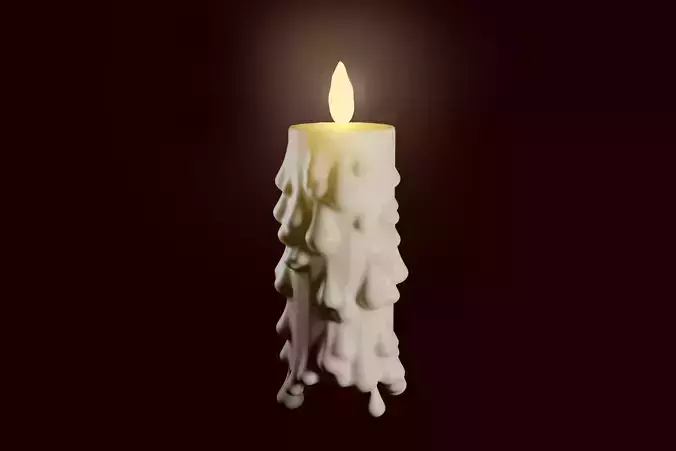White wax candle