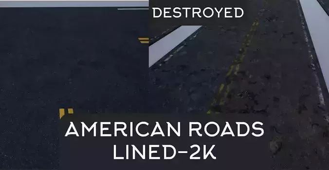 Modular Destroyed-Fine Lined American Roads 2K