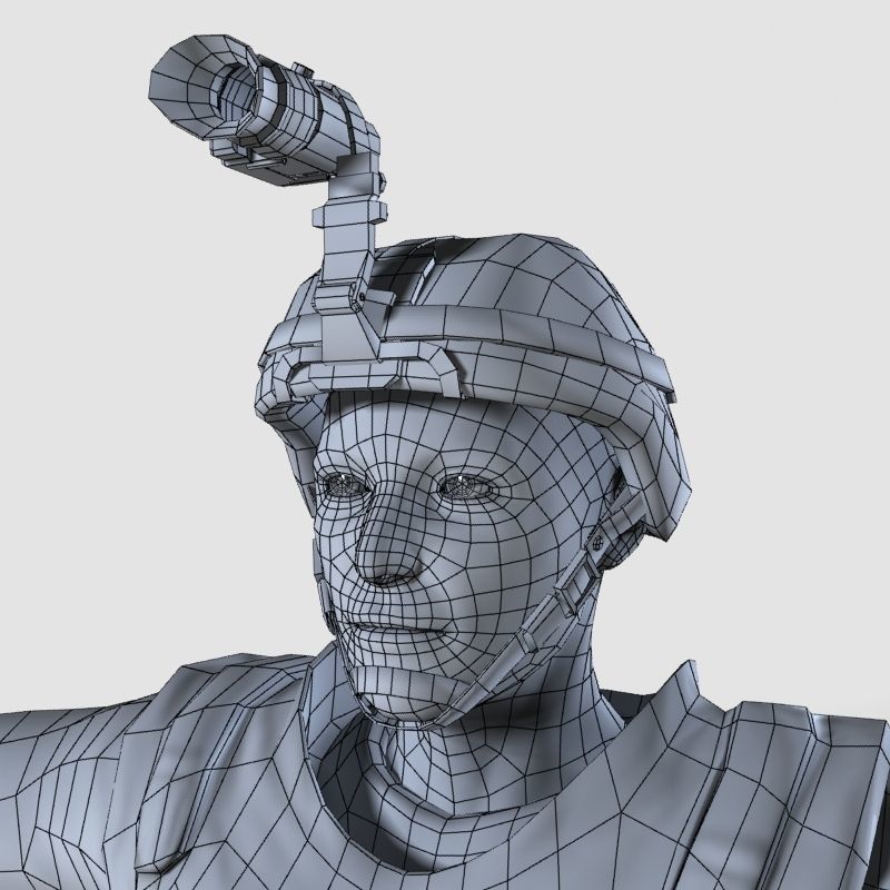 Low Poly Soldier Rigged Character Low-poly 3D model_14