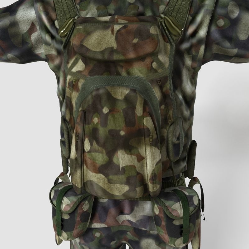 Low Poly Soldier Rigged Character Low-poly 3D model_6