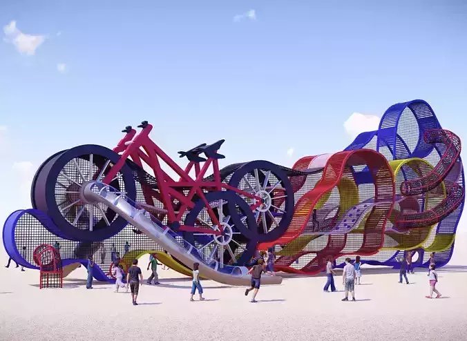 Bicycle wall holla climbing series children vertical playground