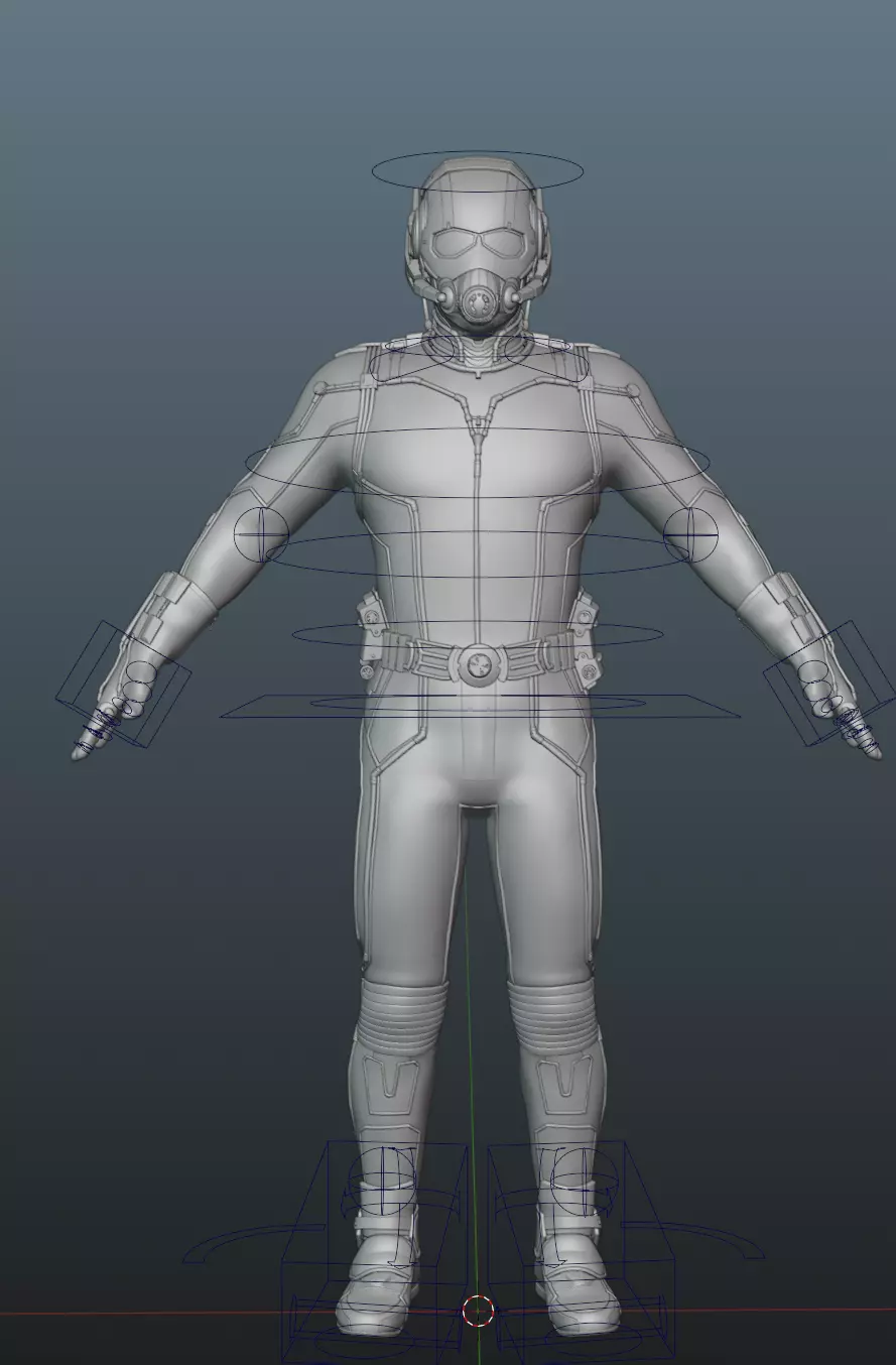 Ant-Man Rigged 3D model High Poly 3D model_1