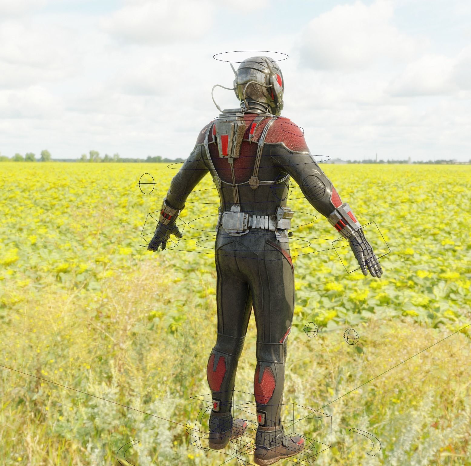 Ant-Man Rigged 3D model High Poly 3D model_2