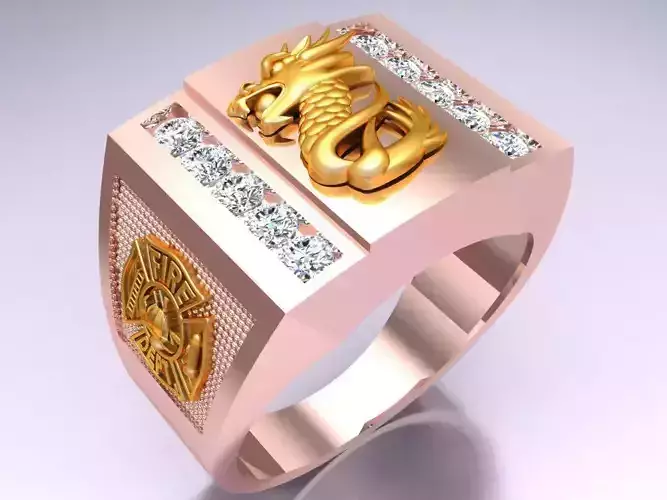 Dragon Ring - Mens Ring - N2541