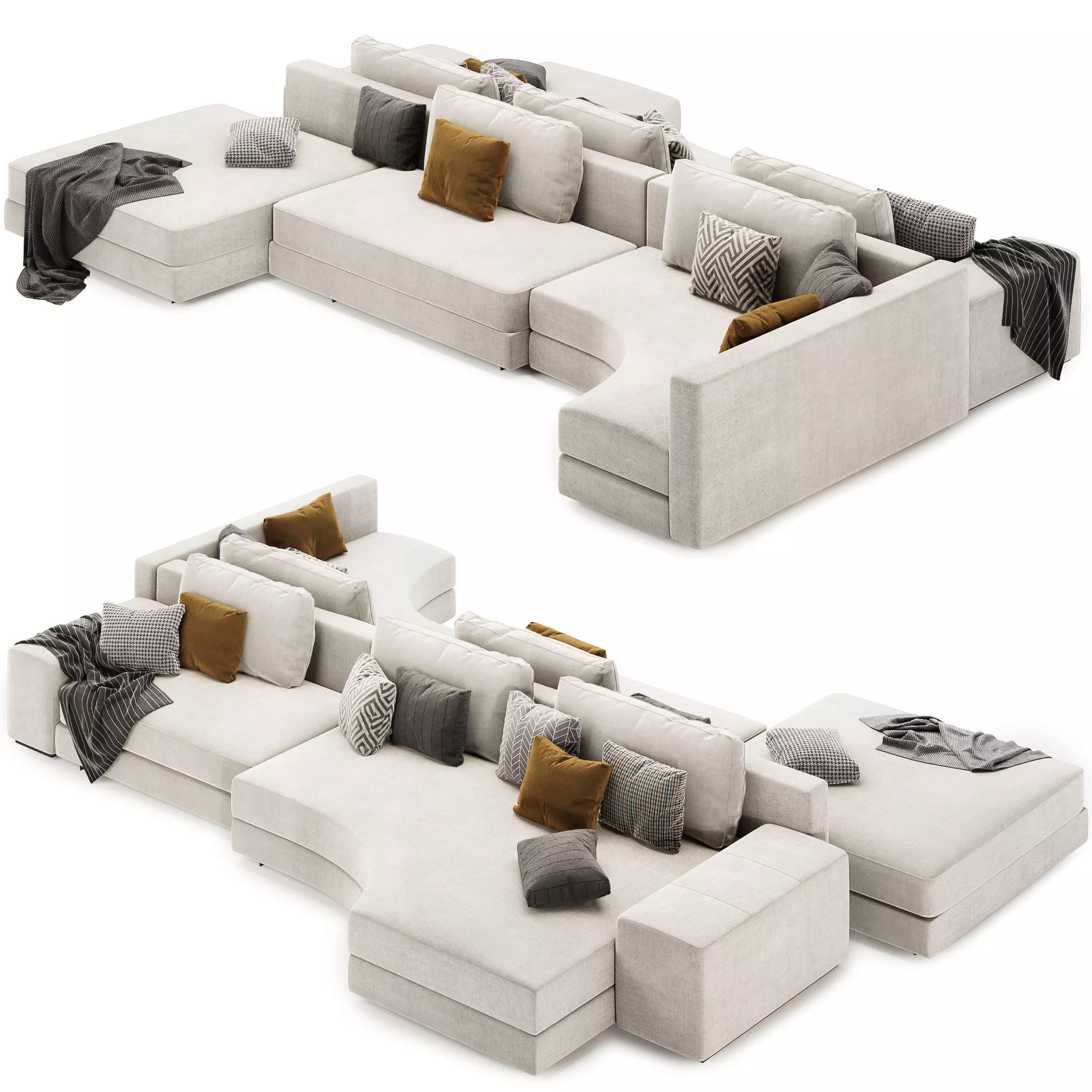 Daniels sofa set 3D model_0