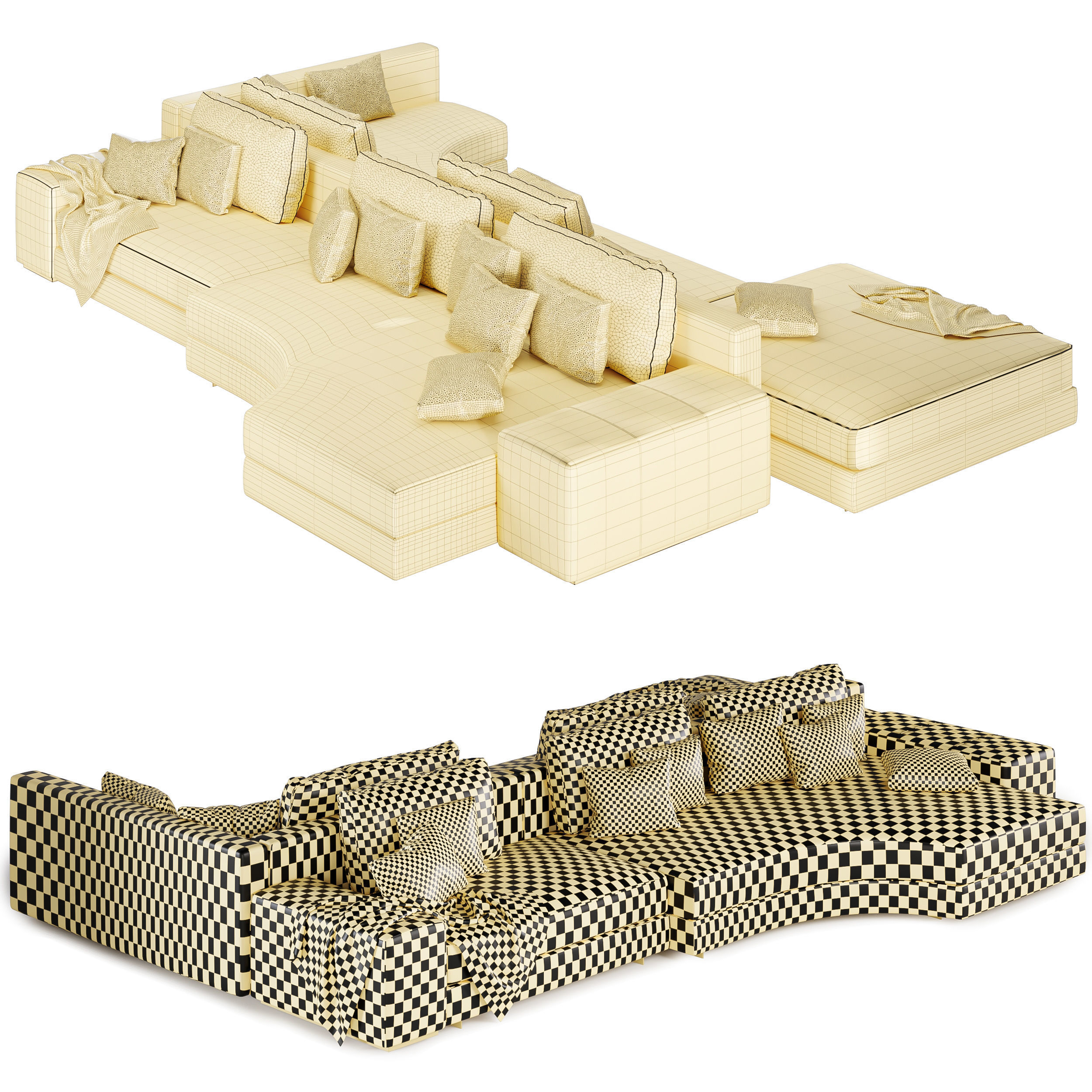 Daniels sofa set 3D model_2