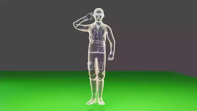 salute armyman 3D model