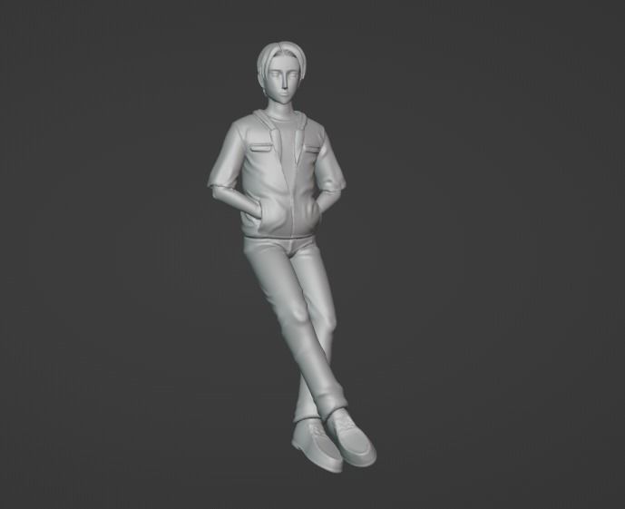 Takumi Fujiwara Initial D anime hero ready to print 3D print model_4