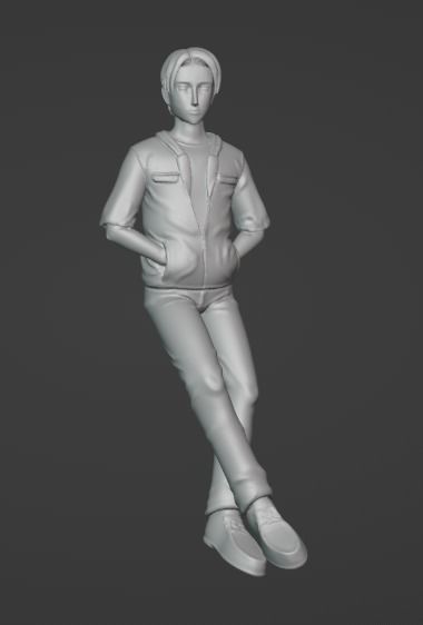 Takumi Fujiwara Initial D anime hero ready to print 3D print model_6