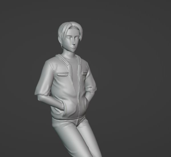 Takumi Fujiwara Initial D anime hero ready to print 3D print model_1
