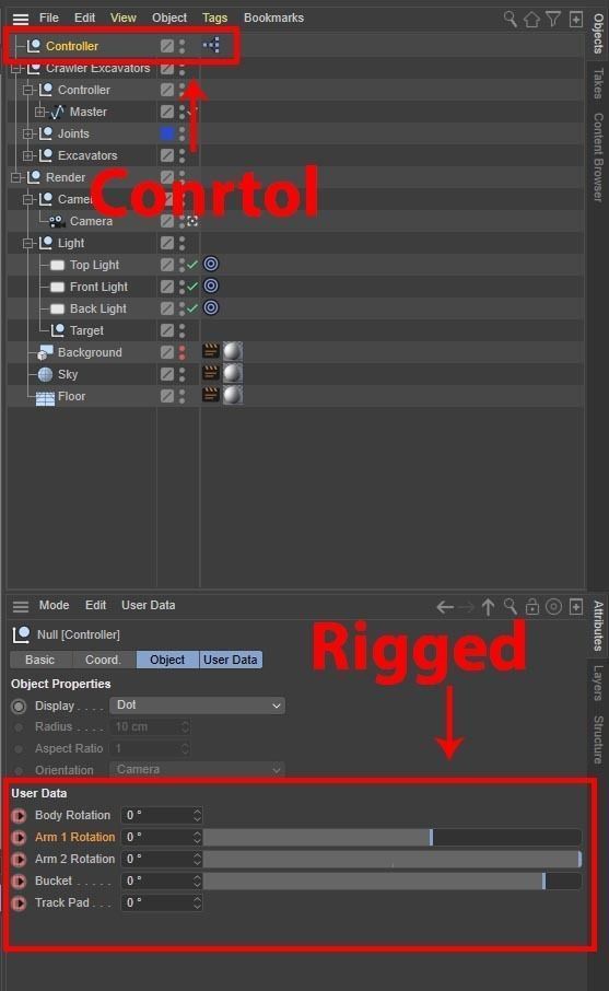 Crawler Excavators 3D model_24