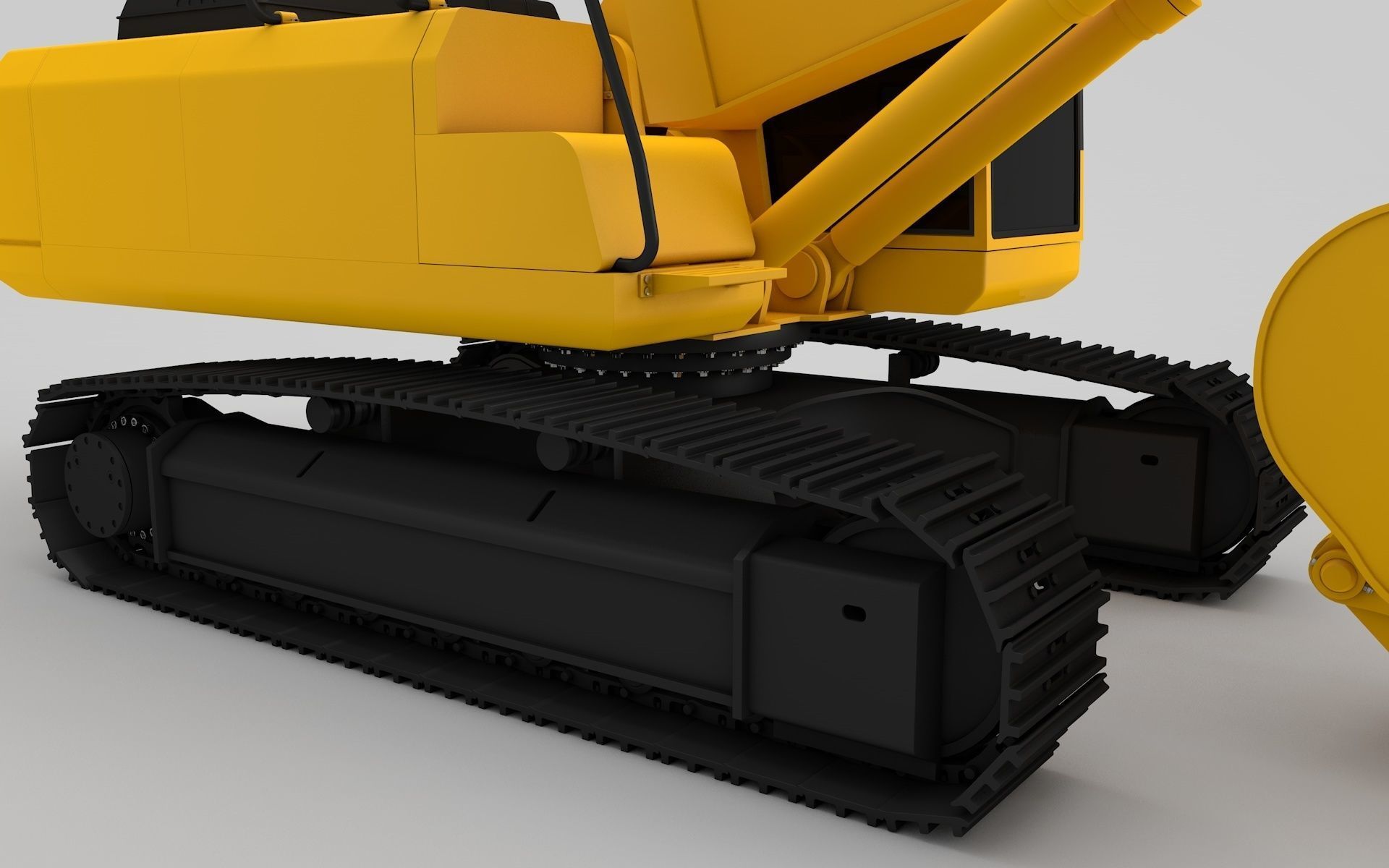 Crawler Excavators 3D model_9