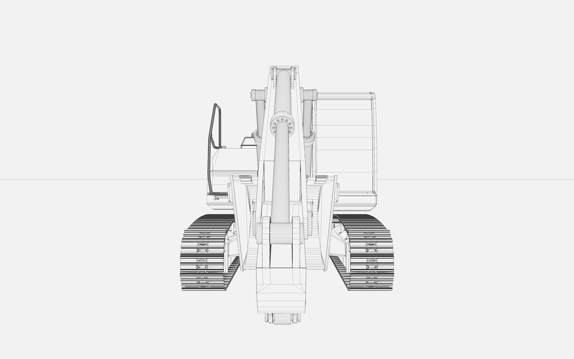 Crawler Excavators 3D model_17