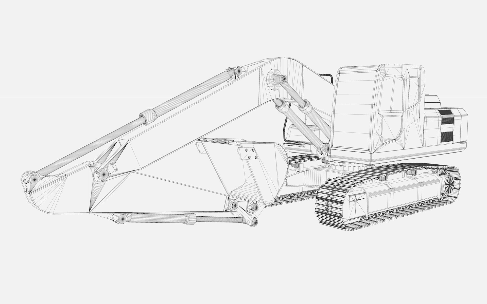 Crawler Excavators 3D model_13
