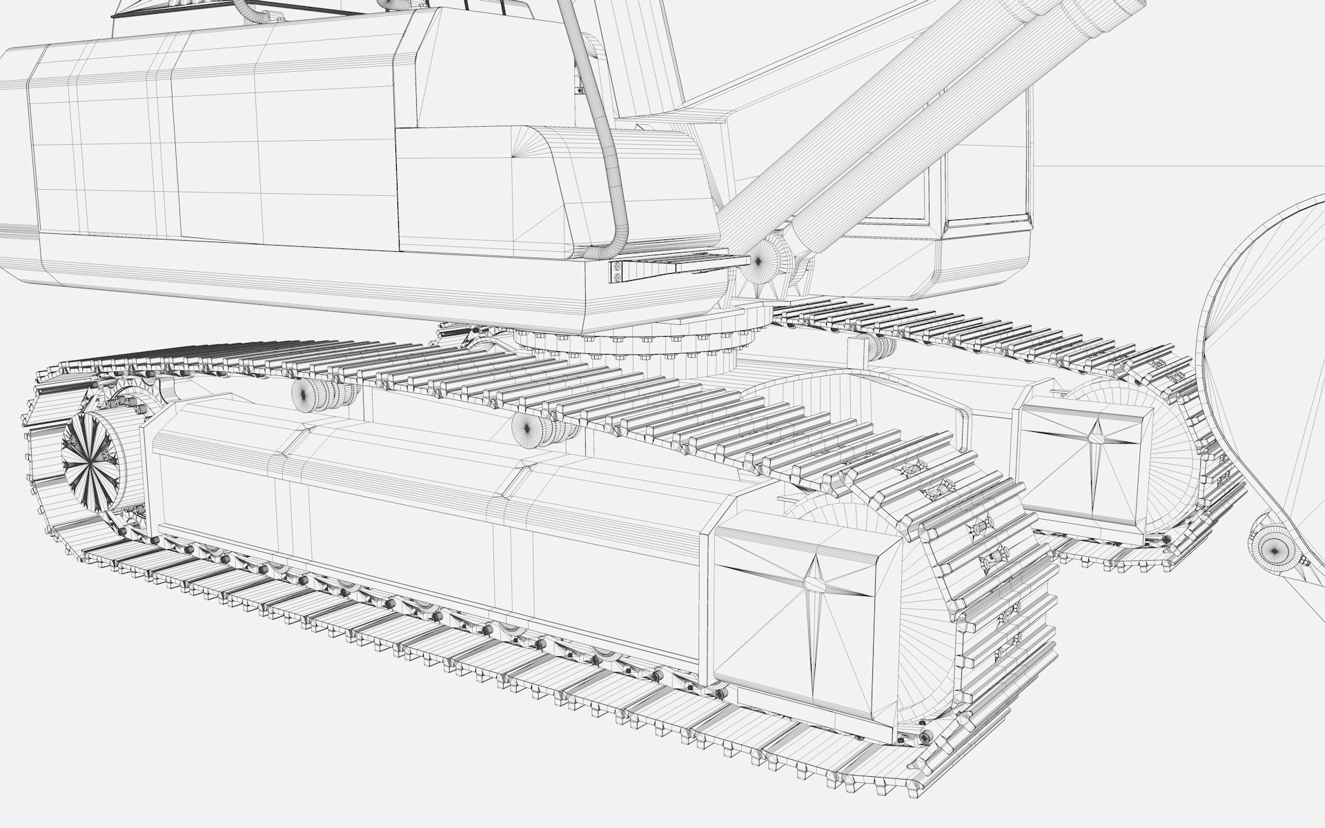 Crawler Excavators 3D model_20