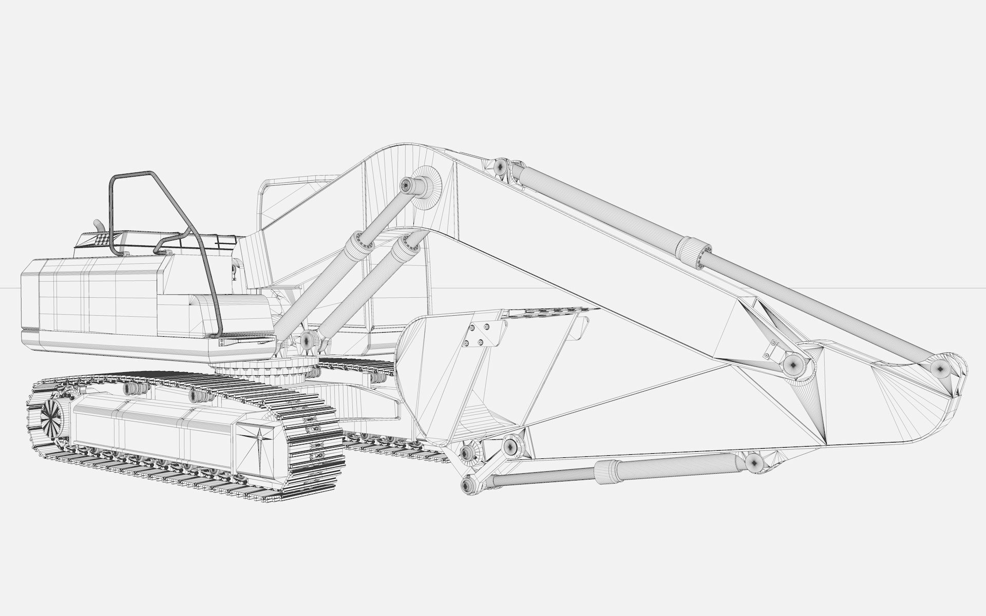 Crawler Excavators 3D model_19