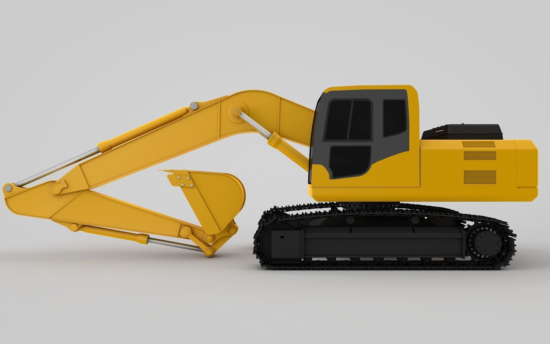 Crawler Excavators 3D model_3