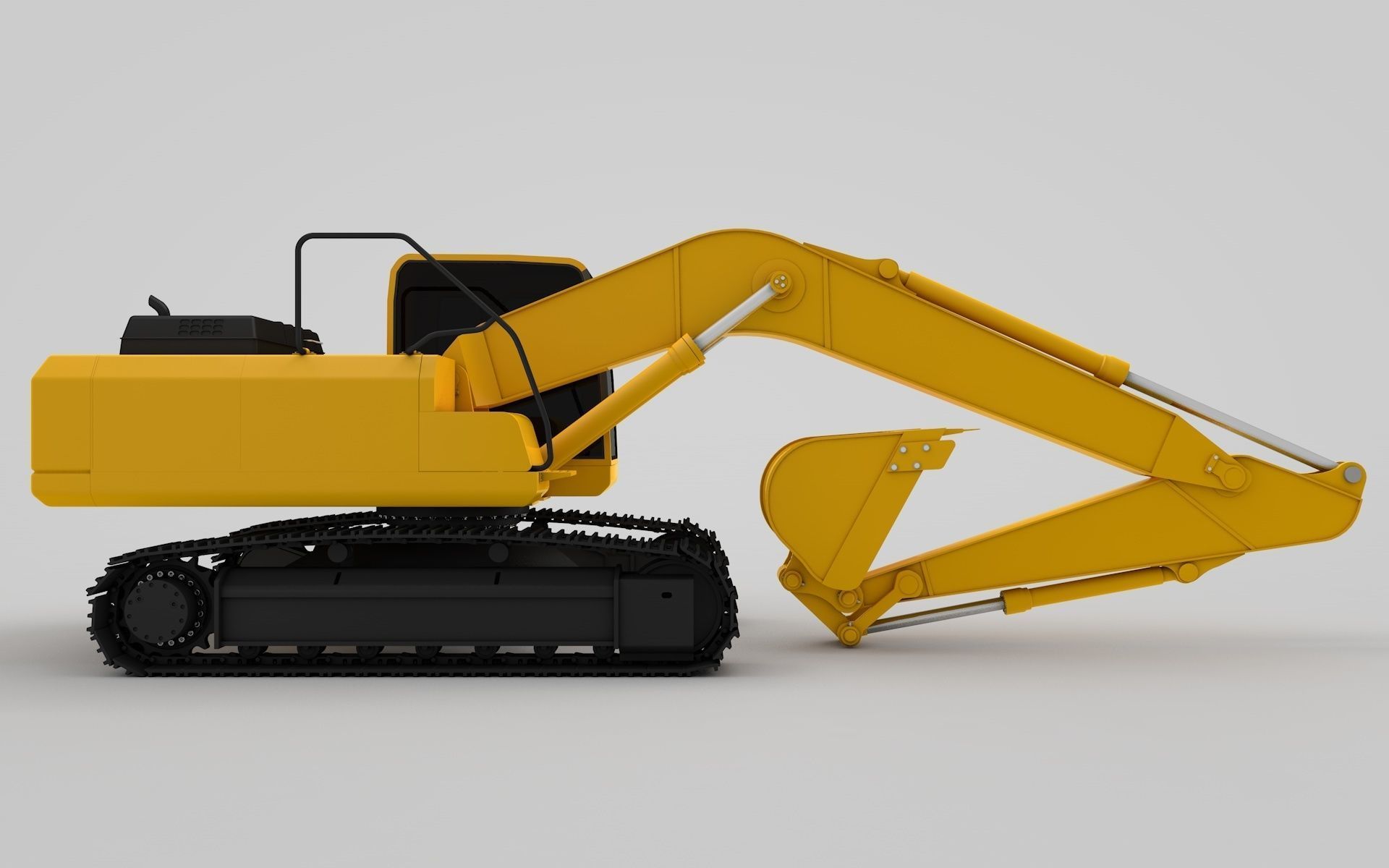 Crawler Excavators 3D model_5
